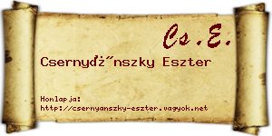 Csernyánszky Eszter névjegykártya