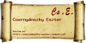 Csernyánszky Eszter névjegykártya