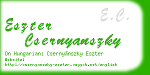 eszter csernyanszky business card